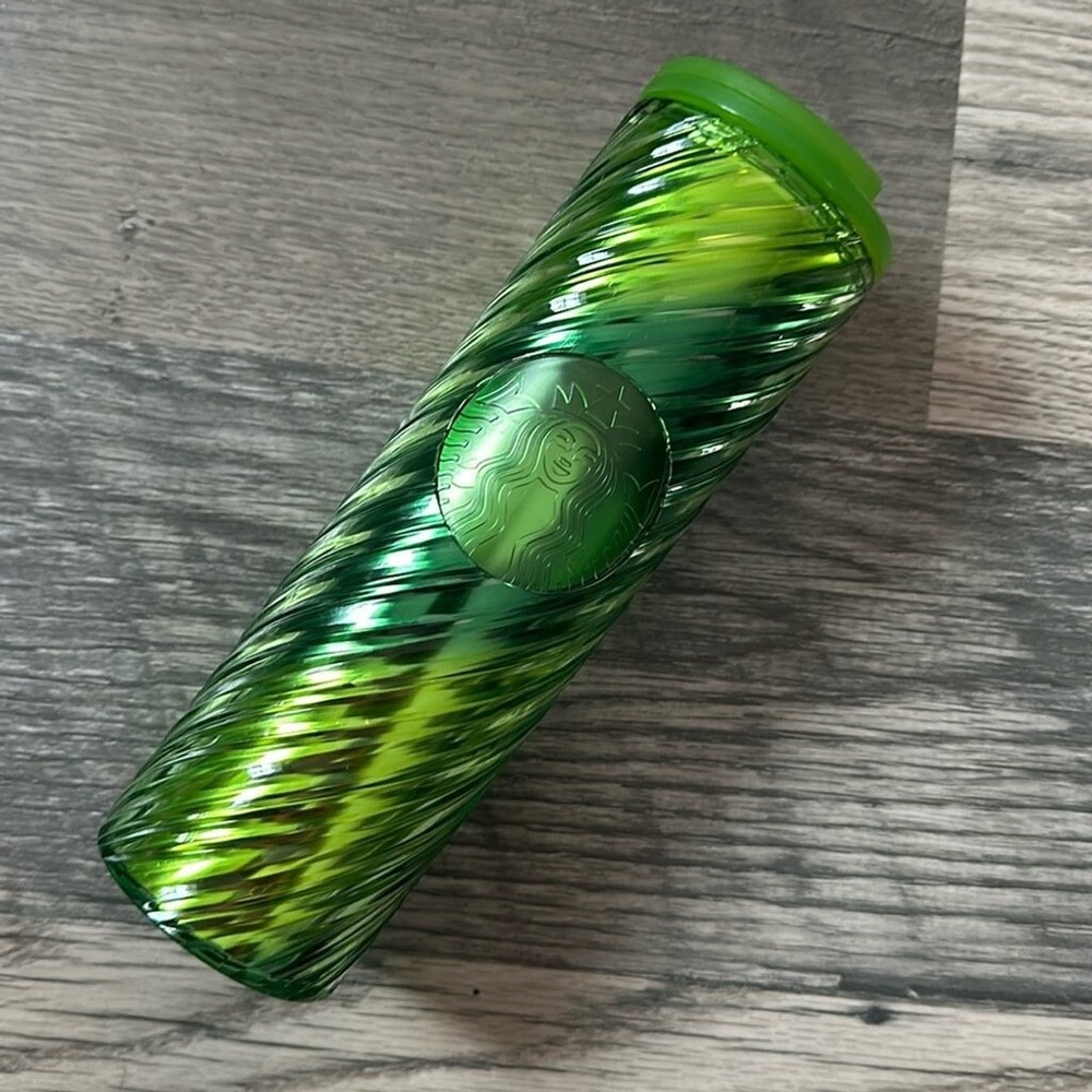 Starbucks iridescent green travel mug